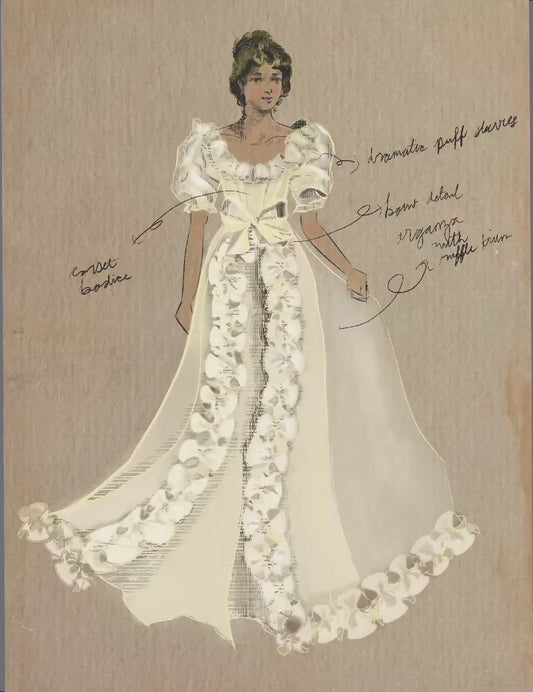 Custom wedding dress sketch